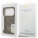 Etui Guess 4G PU Triangle Logo & Stand Camera Magsafe do iPhone 17 Pro brązowy