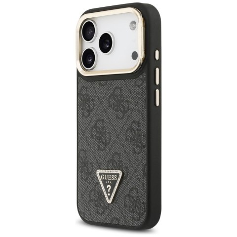 Etui Guess 4G PU Triangle Logo & Stand Camera Magsafe do iPhone 17 Pro czarny