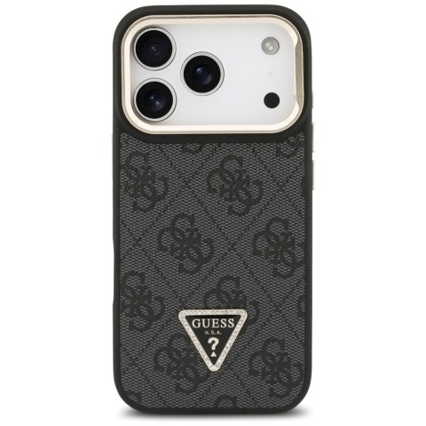 Etui Guess 4G PU Triangle Logo & Stand Camera Magsafe do iPhone 17 Pro czarny