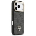 Etui Guess 4G PU Triangle Logo & Stand Camera Magsafe do iPhone 17 Pro czarny