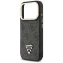 Etui Guess 4G PU Triangle Logo & Stand Camera Magsafe do iPhone 17 Pro czarny