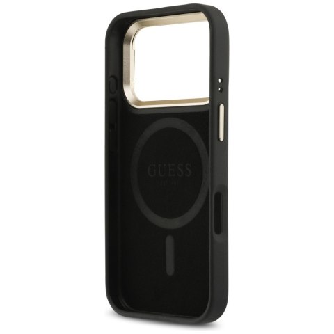 Etui Guess 4G PU Triangle Logo & Stand Camera Magsafe do iPhone 17 Pro czarny