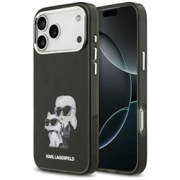 Etui Karl Lagerfeld IML Aquarelle Karl & Choupette & Logo MagSafe do iPhone 17 Pro czarny