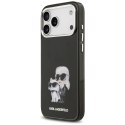 Etui Karl Lagerfeld IML Aquarelle Karl & Choupette & Logo MagSafe do iPhone 17 Pro czarny
