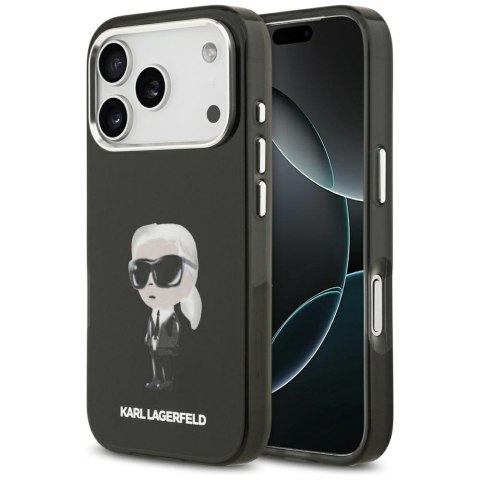 Etui Karl Lagerfeld IML Aquarelle Karl & Logo MagSafe do iPhone 17 Pro czarny