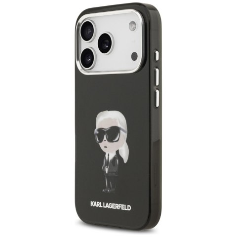 Etui Karl Lagerfeld IML Aquarelle Karl & Logo MagSafe do iPhone 17 Pro czarny