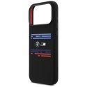 Etui BMW M Silicon Horizontal Line MagSafe do iPhone 17 Pro Max czarny