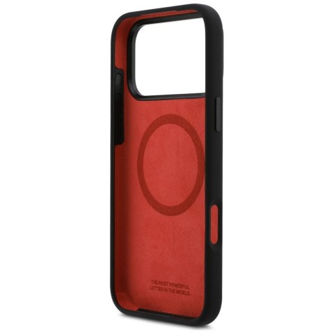 Etui BMW M Silicon Horizontal Line MagSafe do iPhone 17 Pro Max czarny
