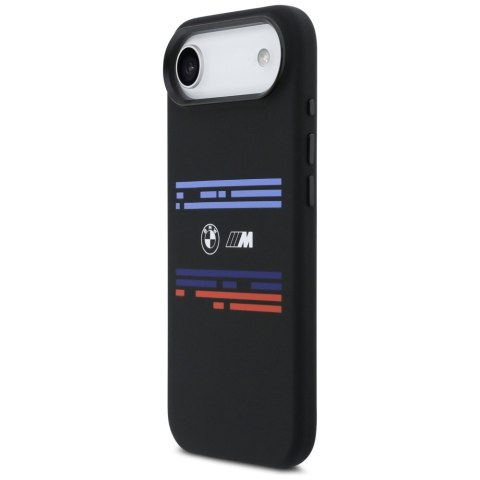 Etui BMW M Silicon Horizontal Line MagSafe do iPhone Air czarny