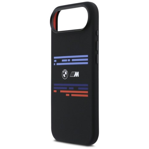 Etui BMW M Silicon Horizontal Line MagSafe do iPhone Air czarny