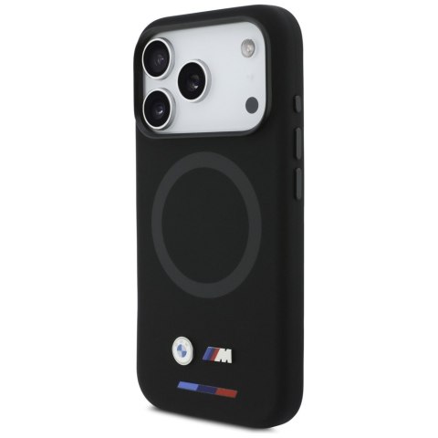 Etui BMW M Silicon Logo MagSafe do iPhone 17 Pro czarny