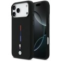 Etui BMW M Silicon Tricolor Line MagSafedo iPhone 17 Pro Max czarny