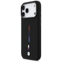 Etui BMW M Silicon Tricolor Line MagSafedo iPhone 17 Pro Max czarny