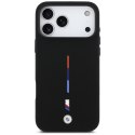 Etui BMW M Silicon Tricolor Line MagSafedo iPhone 17 Pro Max czarny