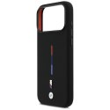 Etui BMW M Silicon Tricolor Line MagSafedo iPhone 17 Pro Max czarny