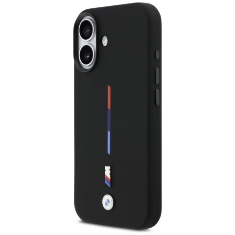 Etui BMW M Silicon Tricolor Line MagSafe do iPhone 17 czarny