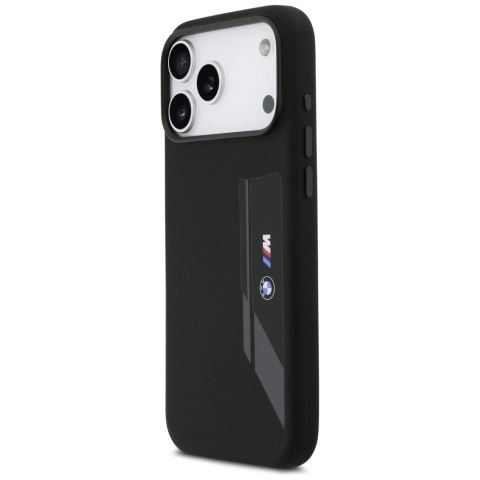 Etui BMW M Silicon Vertical Logo MagSafe do iPhone 17 Pro Max czarny
