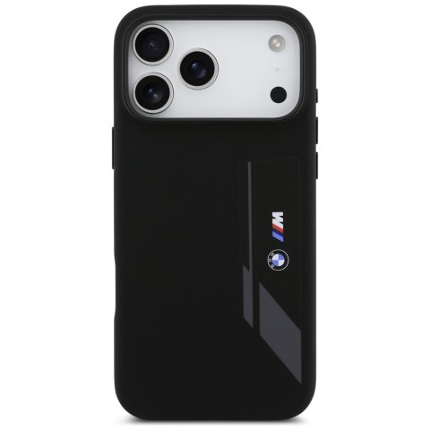 Etui BMW M Silicon Vertical Logo MagSafe do iPhone 17 Pro Max czarny
