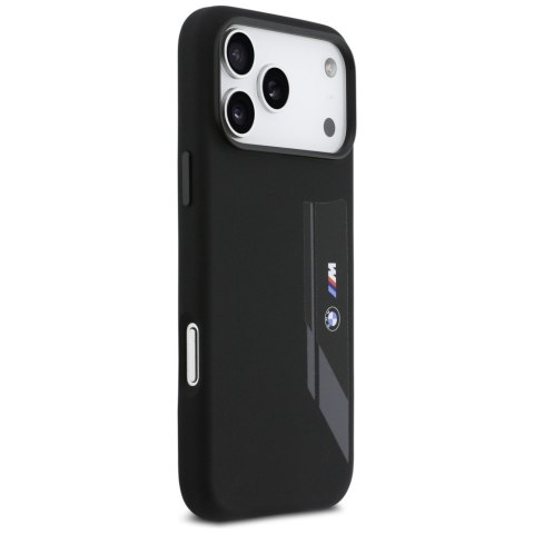 Etui BMW M Silicon Vertical Logo MagSafe do iPhone 17 Pro Max czarny