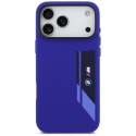 Etui BMW M Silicon Vertical Logo MagSafe do iPhone 17 Pro Max granatowy