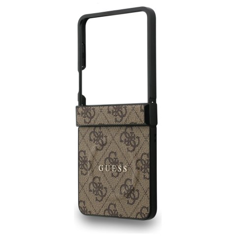 Etui Guess 4G Classic MagSafe do Samsung Galaxy Z Flip7 brązowy