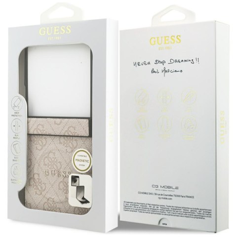 Etui Guess 4G Classic MagSafe do Samsung Galaxy Z Flip7 różowy