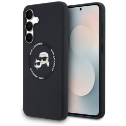 Etui Karl Lagerfeld Silicone Karl&Choupette Heads MagSafe do Samsung Galaxy S25 FE czarny