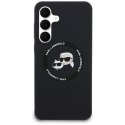 Etui Karl Lagerfeld Silicone Karl&Choupette Heads MagSafe do Samsung Galaxy S25 FE czarny