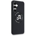 Etui Karl Lagerfeld Silicone Karl&Choupette Heads MagSafe do Samsung Galaxy S25 FE czarny