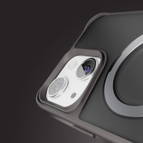 Nakładka Etteri Matt Mag Ring do iPhone 14 6,1" szara