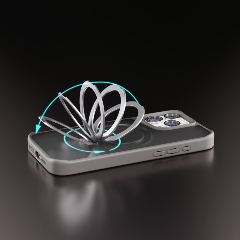 Nakładka Etteri Matt Mag Ring do iPhone 14 Pro 6,1" szara