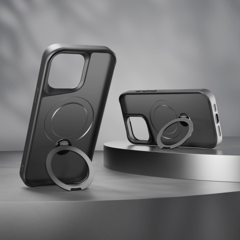 Nakładka Etteri Matt Mag Ring do iPhone 13 6,1" czarna