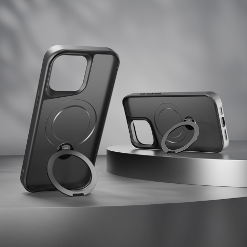 Nakładka Etteri Matt Mag Ring do iPhone 14 Pro 6,1" czarna