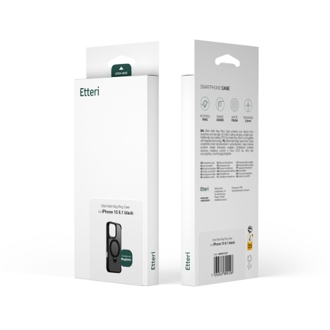 Nakładka Etteri Matt Mag Ring do iPhone 14 Pro 6,1" czarna