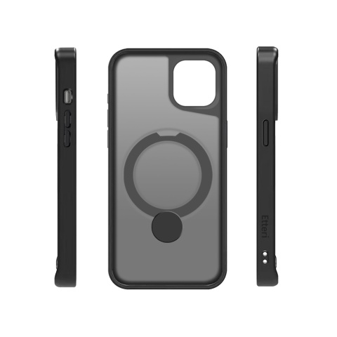 Nakładka Etteri Matt Mag Ring do iPhone 15 6,1" czarna
