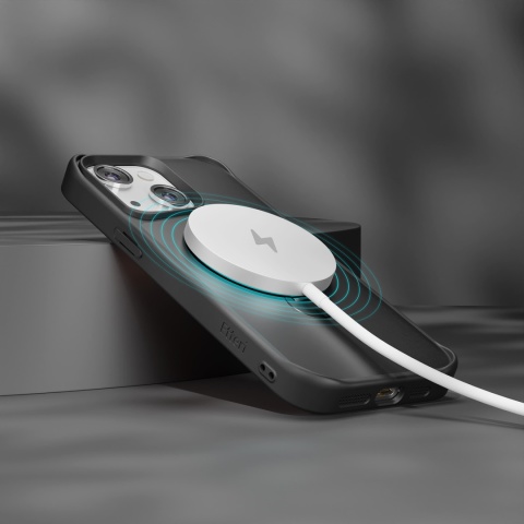 Nakładka Etteri Matt Mag Ring do iPhone 15 6,1" czarna