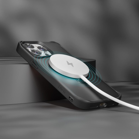 Nakładka Etteri Matt Mag Ring do iPhone 15 Pro Max 6,7" czarna