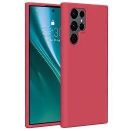 Nakładka Etteri Silicone Case do Samsung Galaxy S22 Ultra malinowa