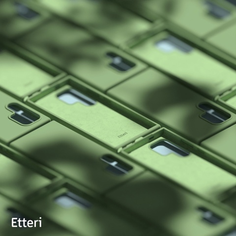 Nakładka Etteri Silicone Case do Samsung Galaxy S24 Ultra jasnozielona