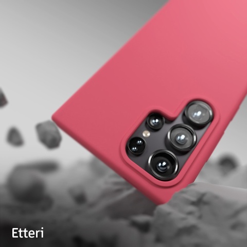 Nakładka Etteri Silicone Case do Samsung Galaxy S24 Ultra malinowa