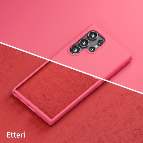 Nakładka Etteri Silicone Case do Samsung Galaxy S25 Ultra malinowa