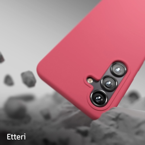 Nakładka Etteri Silicone Case do Samsung Galaxy S25 malinowa