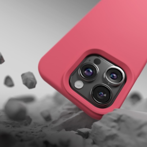 Nakładka Etteri Silicone Case do iPhone 15 Pro Max 6,7" malinowa