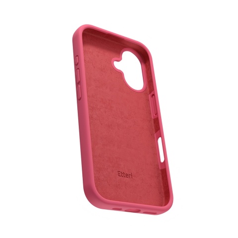 Nakładka Etteri Silicone Case do iPhone 16 6,1" malinowa