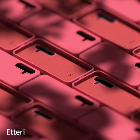 Nakładka Etteri Silicone Mag case do Samsung Galaxy S25 Edge malinowa