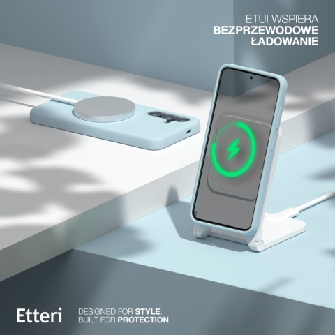 Nakładka Etteri Silicone Mag do Samsung Galaxy S25 jasnoniebieska