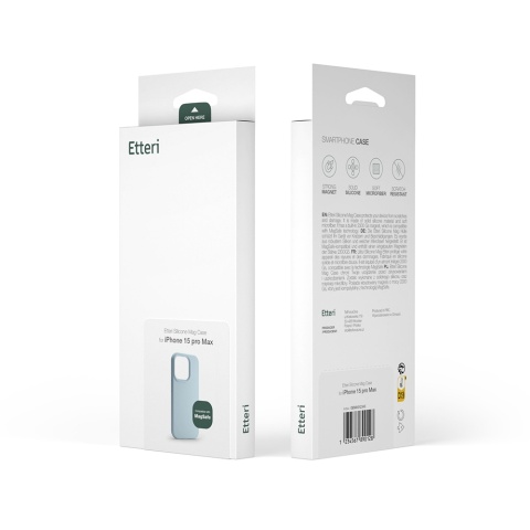 Nakładka Etteri Silicone Mag do iPhone 16 6,1" jasnoniebieska