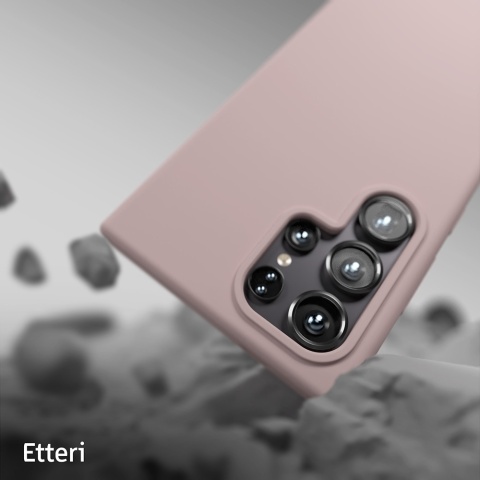Nakładka Etteri Silicone Case do Samsung Galaxy S24 Ultra jasnoróżowa
