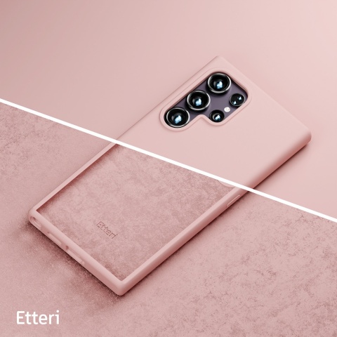 Nakładka Etteri Silicone Case do Samsung Galaxy S25 Ultra jasnoróżowa