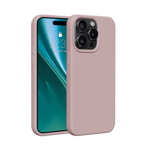 Nakładka Etteri Silicone Case do iPhone 15 Pro 6,1" jasnoróżowa